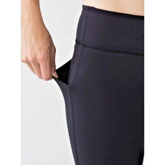 Lululemon Pace Rival Crop Pants 22" Inseam size 2 black mesh panel stash pocket - Picture 13 of 15